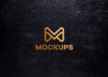 3D-Golden-Logo-Mockup-on-Black-Leather-Background