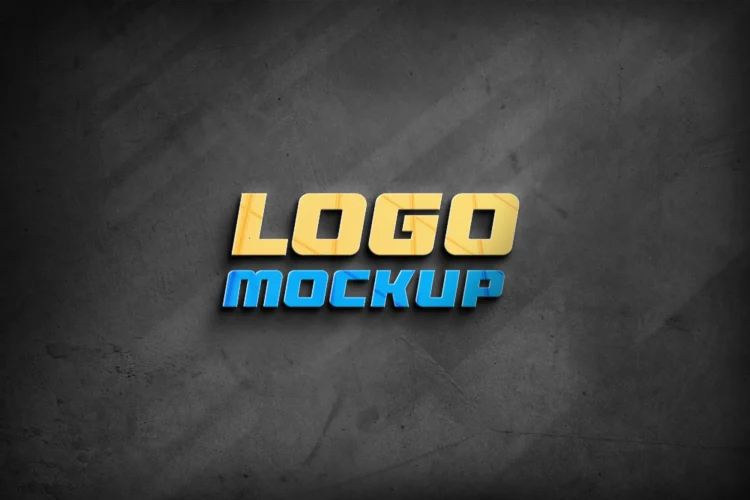 Perspective View Office Glass Wall Logo Mockup