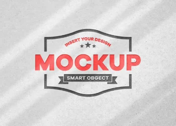 Free Photorealistic White Paper Logo Mockup with Soft Window Shadow PSD